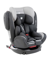 KIKKA BOO Autosjedalica 4FIX Double ISOFIX, siva