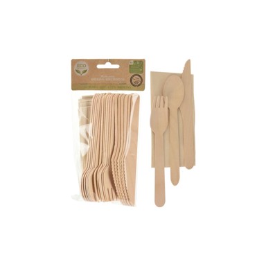 Pribor za jelo sa salvetom, 24 komada