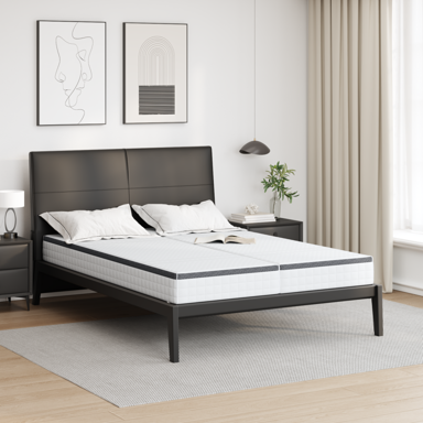 Madraci 2 kom 80x200 cm, pletiva tkanina, bijela i siva