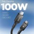 SPIGEN USB-C kabel 100 W 200 cm, crni