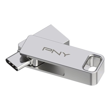 PNY USB stick Duo Link Type-C 128GB USB 3.2 srebrna