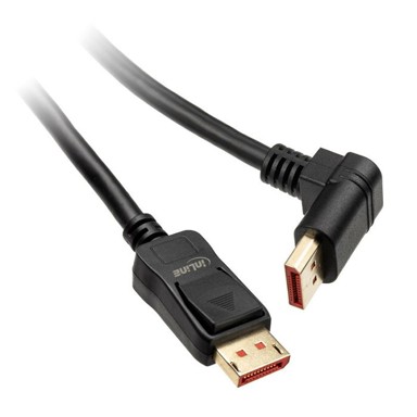INLINE 8K (UHD-2) DisplayPort kabel, gore savijen, crni, 3 m 17153O