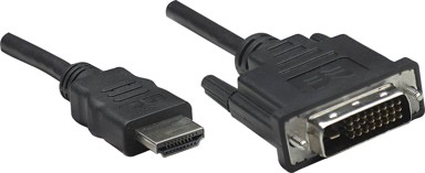 MANHATTAN Video adapter 322782, HDMI na DVI-D, 1 m, crni