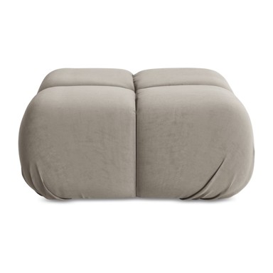 MAKAMII Bež baršunast modularni tabure Lokua, 95x95x41 cm