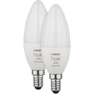 PHILIPS Pametna LED žarulja Hue E14, bijela, 2 kom, 5,3W 320lm