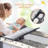 COSTWAY Prijenosni krevetić za bebe, 5u1, madrac, previjalica, 4 podesive visine, višebojna