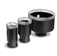 Set dijamantnih kruna Vacuum Brazed, Ø28/35/68 mm + 3 kom