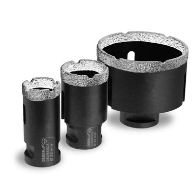 Set dijamantnih kruna Vacuum Brazed, Ø28/35/68 mm + 3 kom