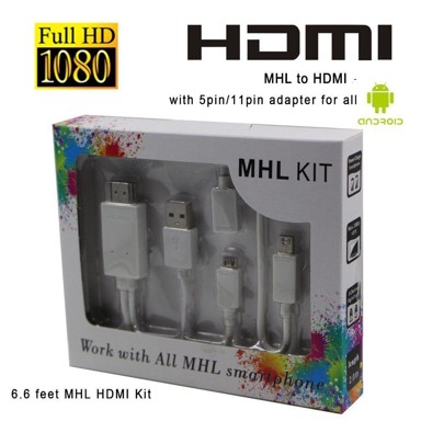 PARADOKS Kabel set 5 pin i micro 11 usb s adapterom mhl u hdmi