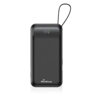 MEDIARANGE OM-MRMA753 Powerbank 10.000 mAh s integriranim kabelima i LC zaslonom, crna
