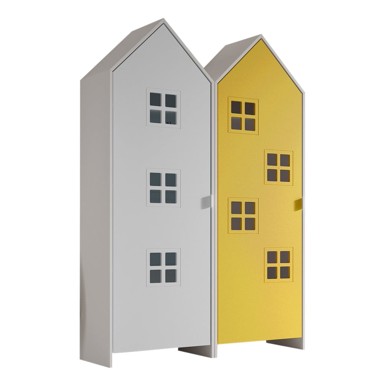 VIPACK Žuta /bijela dječja garderoba 115x171,5 cm CASAMI BRUGES