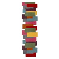 FLAIR RUGS Šarena vunena staza Collage, 60 x 230 cm