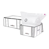 COMPACTOR Vakuumske/ojačane tekstilne kutije za pohranu odjeće u setu 2 kom 50x65x27 cm Life
