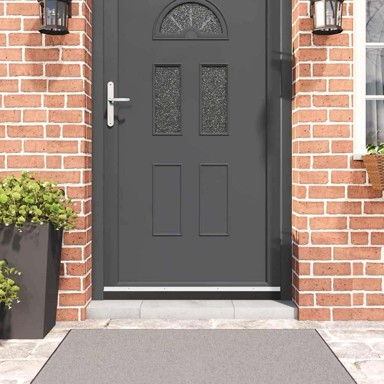 Brtva s četkom za vrata, 6 kom, 100 x 7 cm, aluminijska legura, bijela