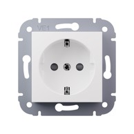 Utičnica podžbukna sa zaštitom bijela I200