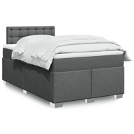 Krevet box spring s madracem tamnosivi 120 x 190 cm tkanina