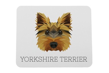 Podloga za miša Yorkshire terijer, geometrijski motiv