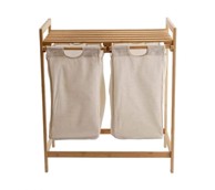 Polica od bambusa s dvije košare 64 x 33 x 73 cm