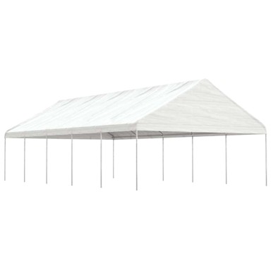 Sjenica s krovom 11,15 x 5,88 x 3,75 m polietilen, bijela
