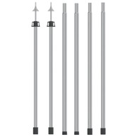 Teleskopske šipke za ceradu, aluminij, 102 – 260 cm, 2 kom