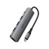 ACEFAST USB-C docking stanica J16, 5-u-1, 3 x USB-A 3.0, USB-C PD 90 W, HDMI 3840 x 2160 60 Hz, siva