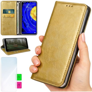 BLUEMOON Preklopna maskica za Oppo A80 5G, zlatna