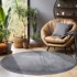 AYYILDIZ CARPETS Sivi periv okrugli tepih ø 120 cm Sky 