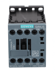 SIEMENS Kontaktor napajanja 9 A 3P 230 V AC 0Z 1R S00 3RT2016-1AP02