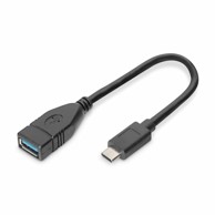 DIGITUS Adapter USB 3.1 TipC - USB-A 3.0 Ž OTG AK-300315-001-S, siva