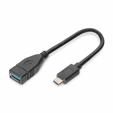 DIGITUS Adapter USB 3.1 TipC - USB-A 3.0 Ž OTG AK-300315-001-S, siva