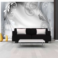 Foto tapeta Silver ornament 100x70