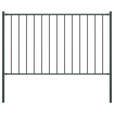 Panel za ogradu sa stupovima čelični 1,7 x 1,25 m antracit