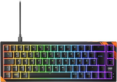 CHERRY Gaming tipkovnica XTRFY K5 Pro TMR, kompaktna, QWERTZ DE, crna