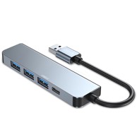 TECH-PROTECT USB hub V0 5-u-1, USB na 4x USB + USB-C, 13.5cm