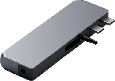 SATECHI USB hub ALUMINIUM PRO HUB MINI, USB-C, 2x USB-A, 2x USB-C, 1x ethernet, siva