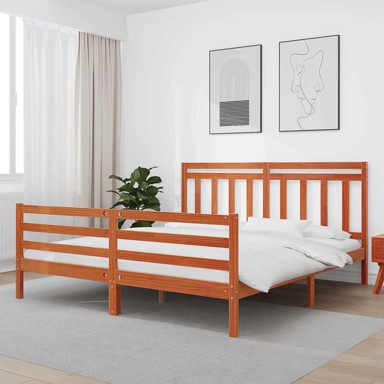 Okvir za krevet 2 kom 180 x 200 cm, vosak smeđi