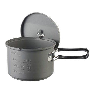 ESBIT Set za kuhanje s alkoholnim plamenikom, lonac 1,5 L, aluminij, crni