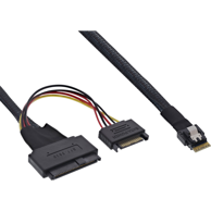 INLINE SAS kabel 27644A, 0,5 m, 24 Gbit/s, crni