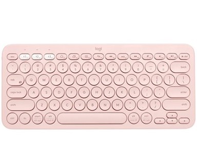 LOGITECH Tipkovnica K380, roza, BT, kompaktna