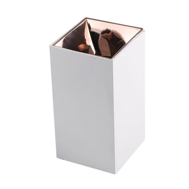 OPTONICA Kvadratna stropna svjetiljka, GU10, bijelo/bakrena