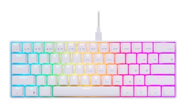 ISY Gaming tipkovnica IGK-5000-WT-US, mehanička, RGB, US raspored, bijela