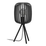 Stolna lampa Romazzina, E27, prom 225, crna