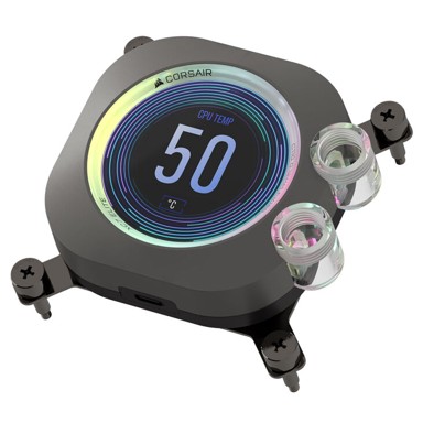 CORSAIR Vodeni blok Hydro X Series XC7, RGB Elite LCD CPU LGA 1700, AM4/AM5, crni 