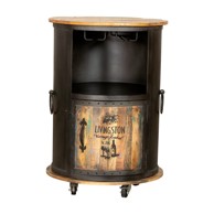 INTERIA HOME & LIVING Crna metalna vitrina za vino broj boca 9 kom, 60x85 cm Luni