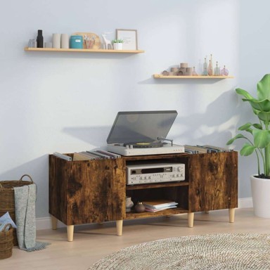 Ormarić za ploče, 121x38x48 cm, dimljeni hrast