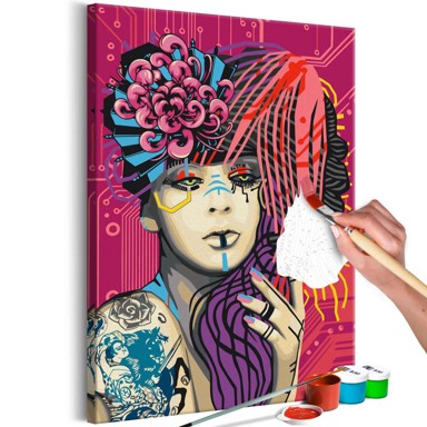 Slika za samostalno slikanje Circuit Girl 40x60