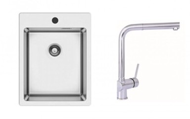 SINK SOLUTION Set sudoper i slavina Cordoba, inox