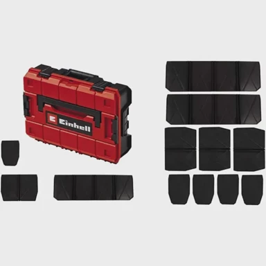 EINHELL Sistemski kofer E-Case SF, s pregradama, crna/crvena