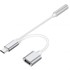 APTEL Adapter USB tip C muški i ženski na audio priključak 3,5 mm, srebrni
