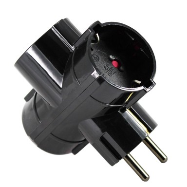 COMMEL Razdjelnik T 3-str. crni 63384